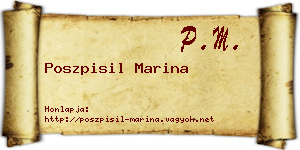 Poszpisil Marina névjegykártya